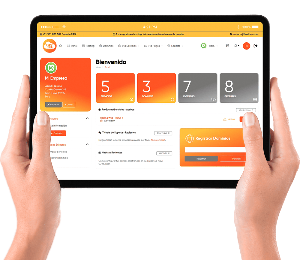 Autoatención de Hosting